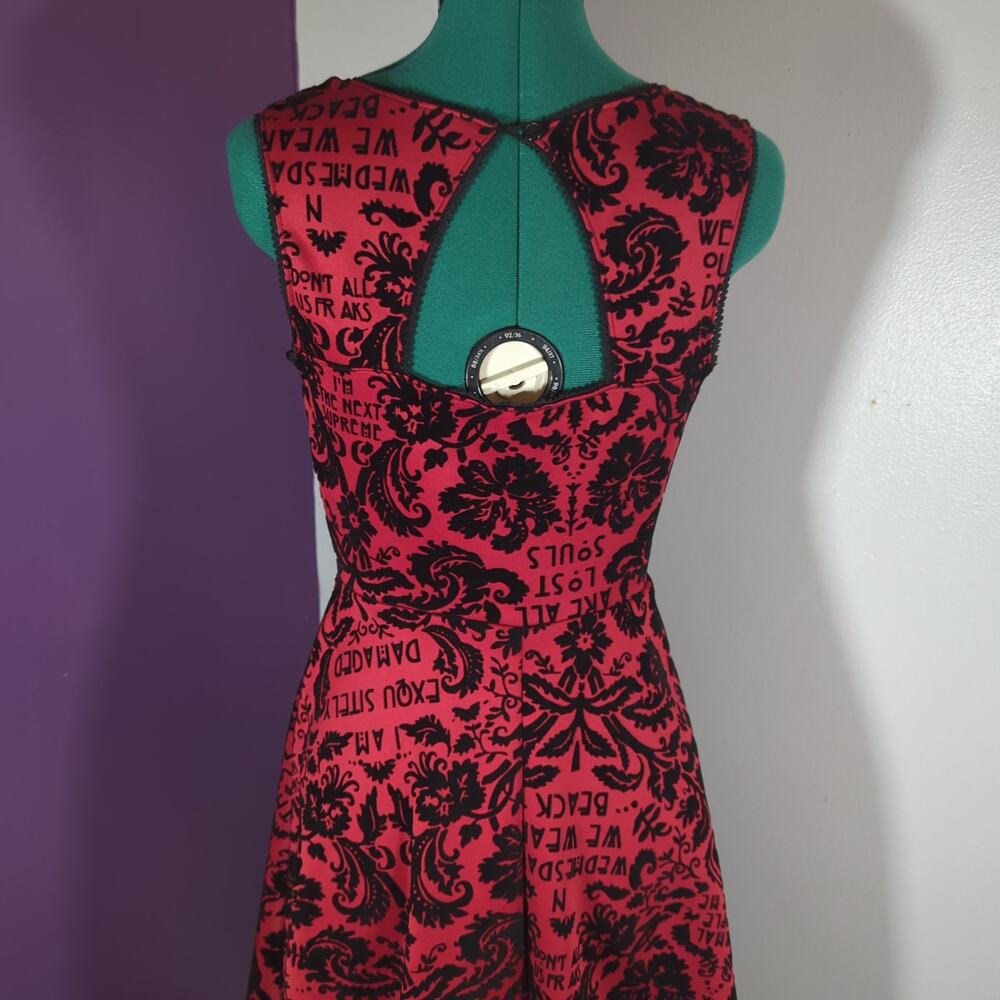 Limited American Horror Story Fit and Flare Dress SZ Small Skater Velvet Texture - Picture 5 of 7